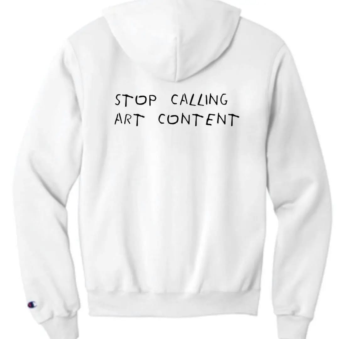 Stop Calling Art Content Hoodie